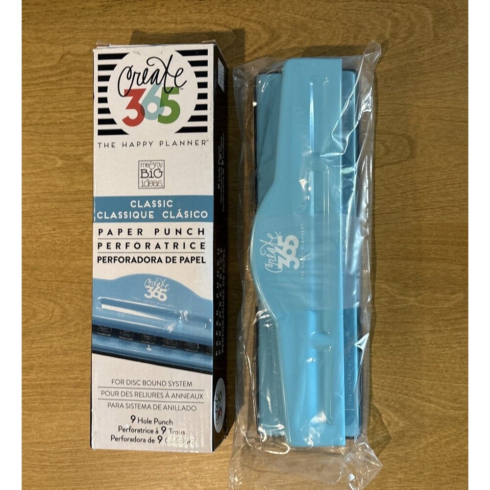 NEW The Happy Planner CLASSIC Paper Punch 9-Hole Blue Create 365